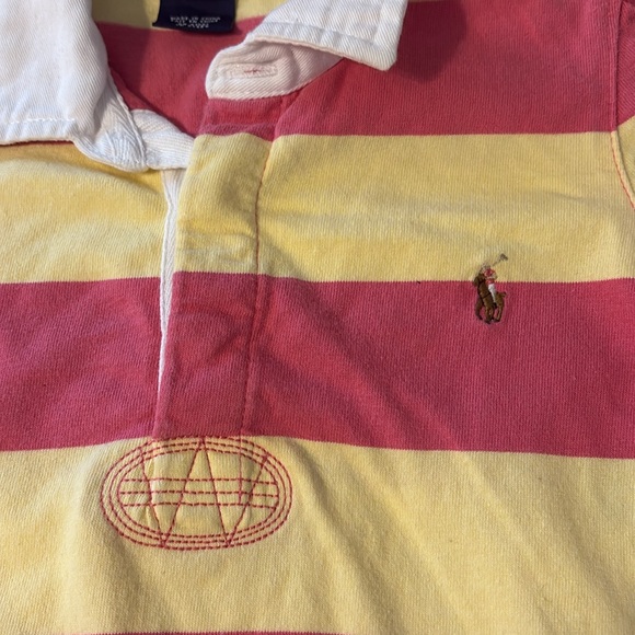 Ralph Lauren Polo Dress in Yellow & Pink Stripes with Ruffle Hem - Girls size 6 - Picture 7 of 13